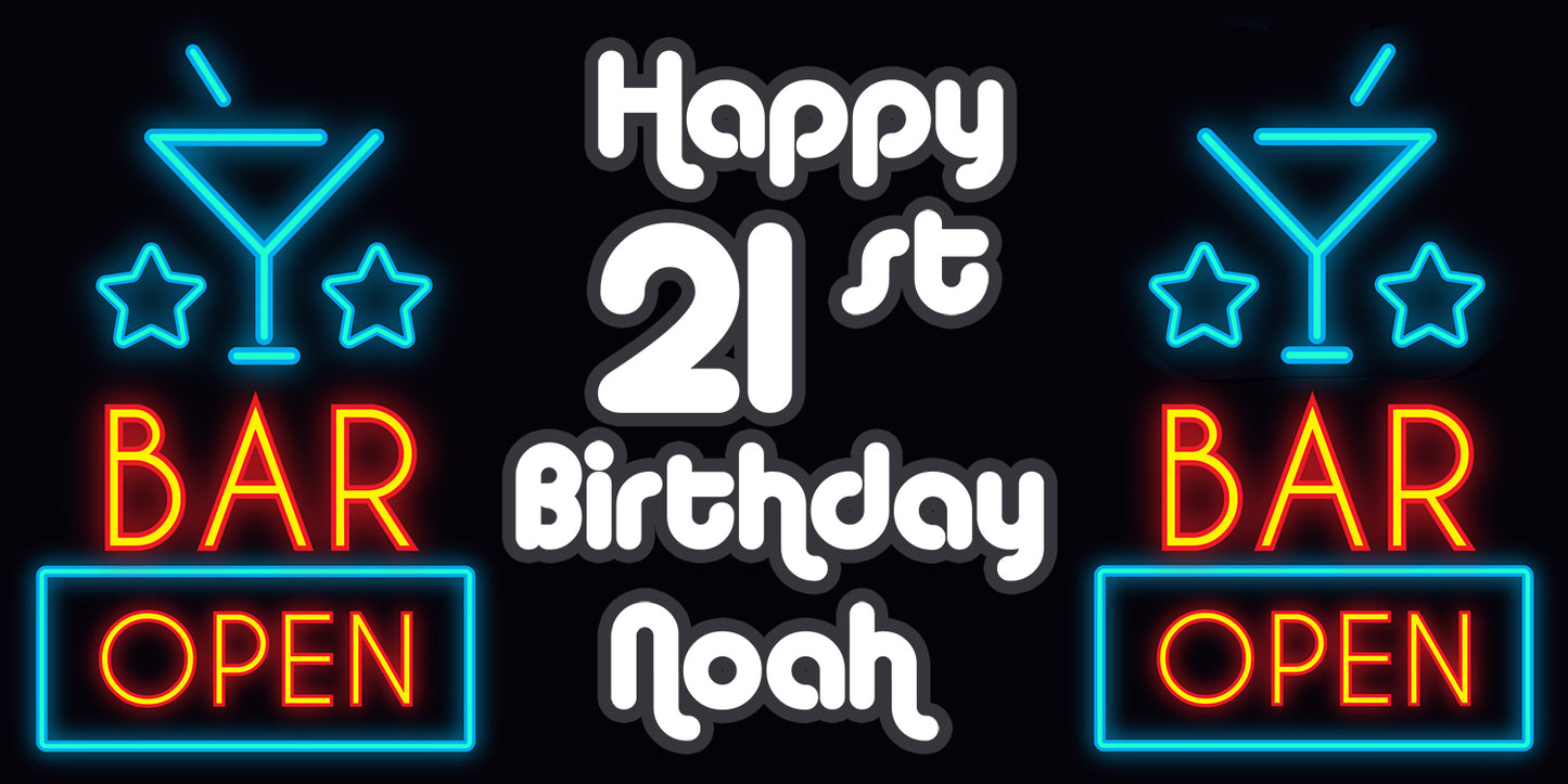 Bar Birthday Banner