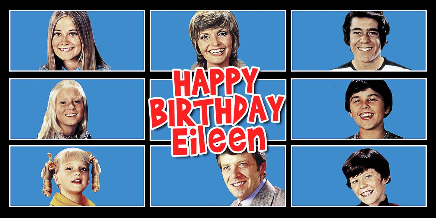 The Brady Bunch TV Show Birthday Banner