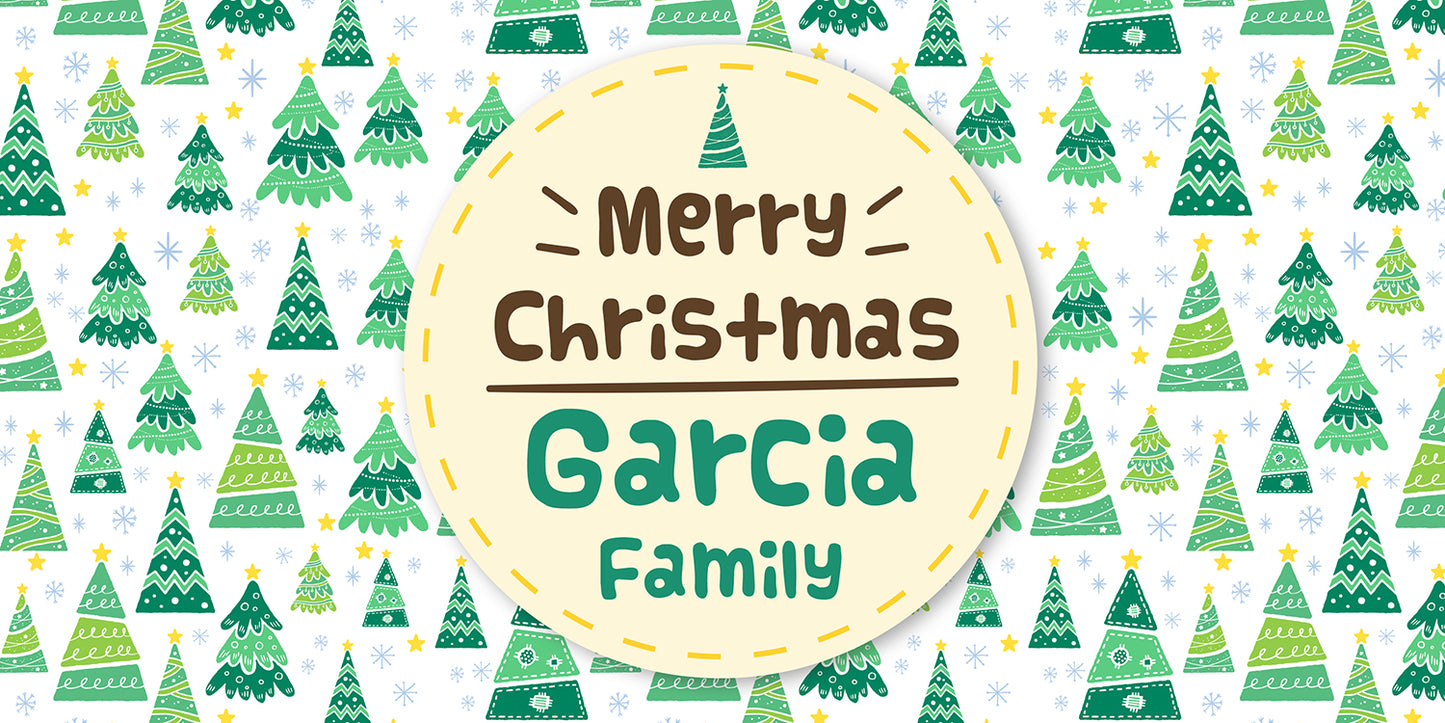 Holiday Trees Christmas Banner
