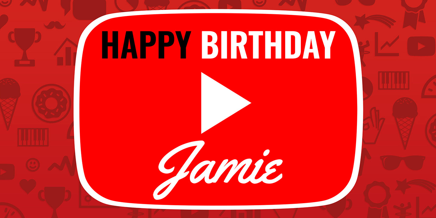 Social Medial Play Birthday Banner