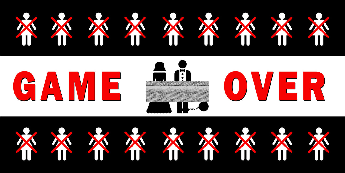 Game Over Bachelor Party Banner