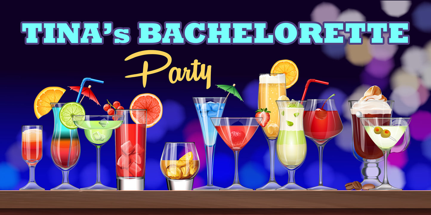 Drinks Bacelorette Party Banner