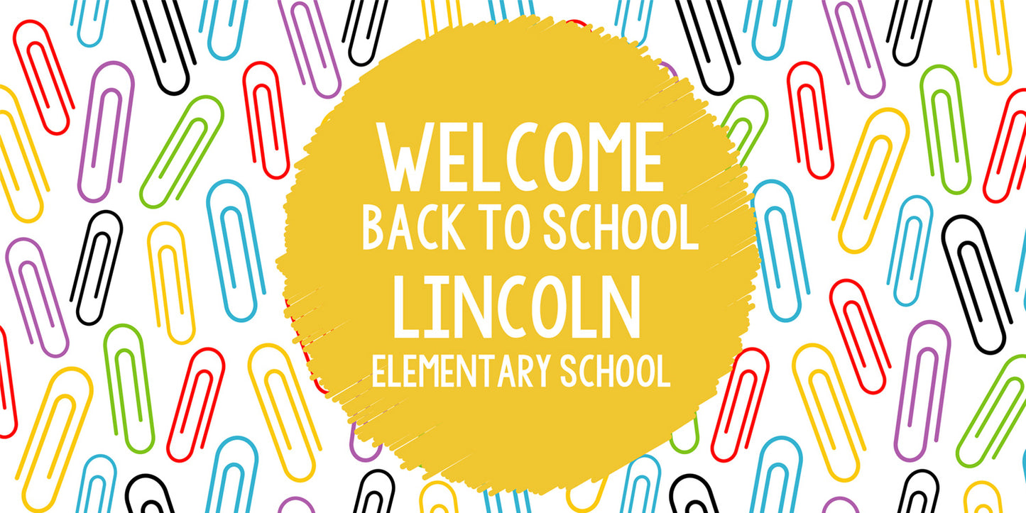 Colorful Paperclips Back to School Banner