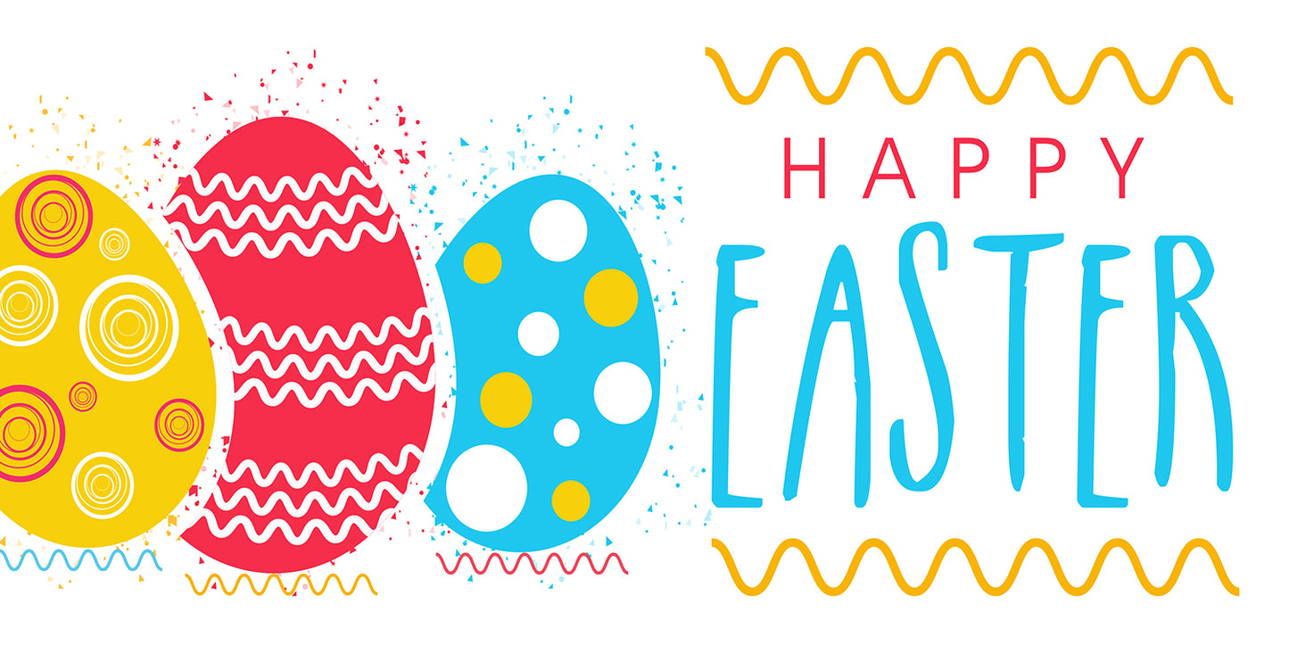 Decorated Eggs Easter Banner