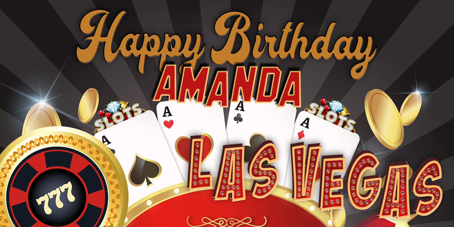 Las Vegas Birthday Banner