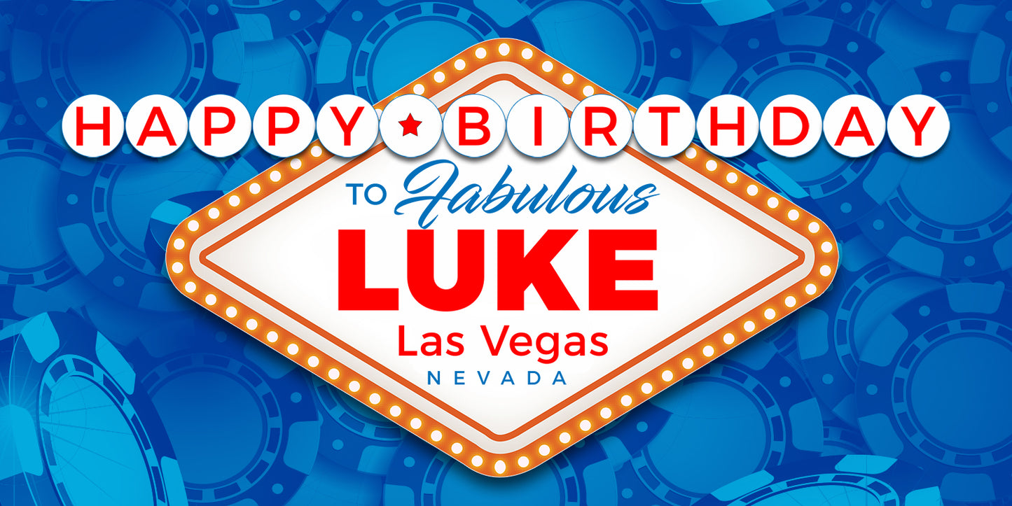 Las Vegas Birthday Banner
