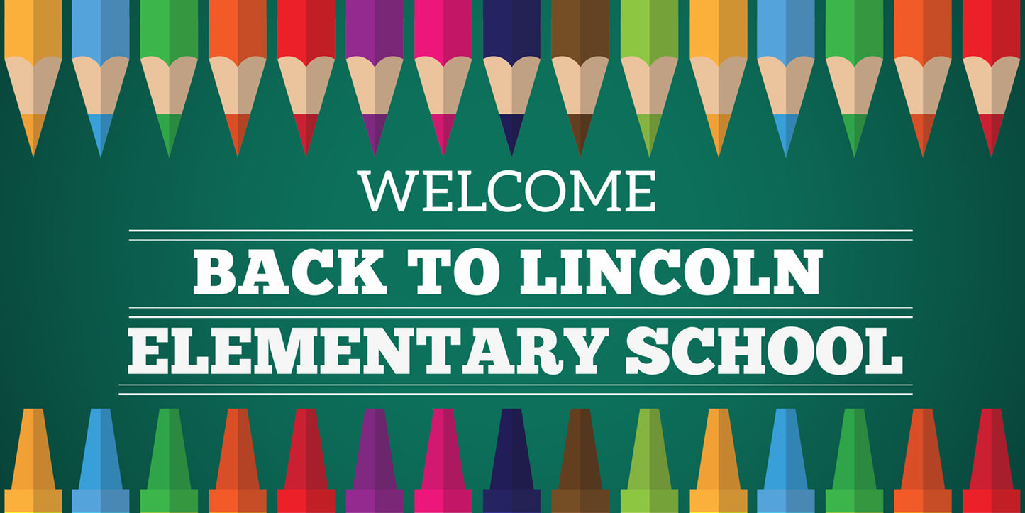 Colored Pencils and Crayons Back to School Banner