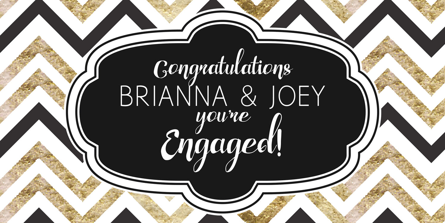 Black and Gold Engagement Banner