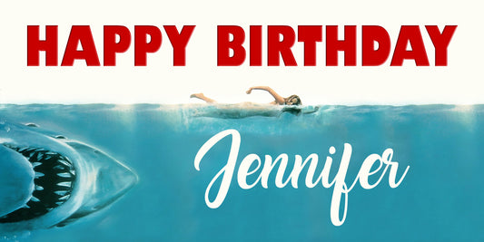 Jaws Shark Birthday Banner
