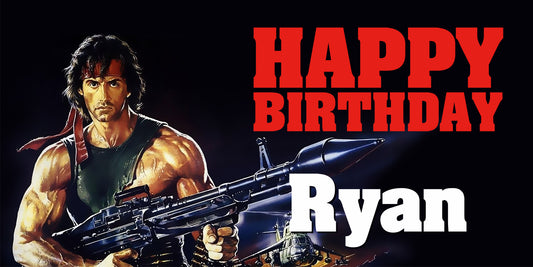 Rambo Movie Birthday Banner