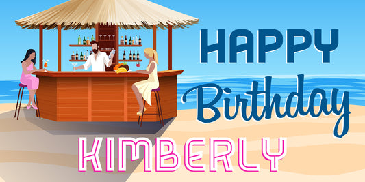 Bar on a Beach Birthday Banner