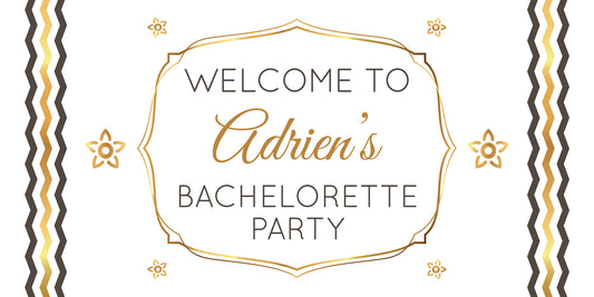 Golden Bacelorette Party Banner