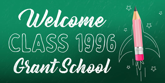 Black & Gold School Reunion Banner