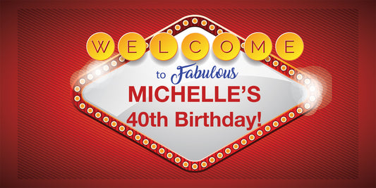 Las Vegas Birthday Banner