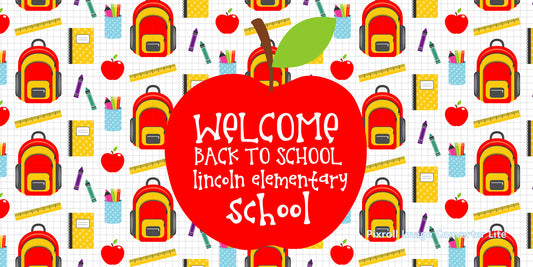 Red Apple Back to School Banner