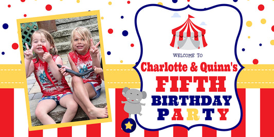 Circus Birthday Photo Banner