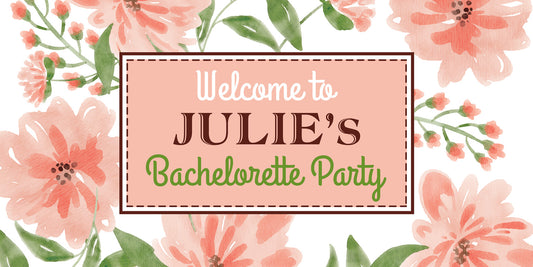 Floral Bacelorette Party Banner