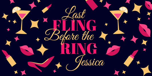 Last Fling Before the Ring Bacelorette Party Banner