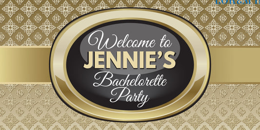 Luxury Gold and Black Bacelorette Party Banner