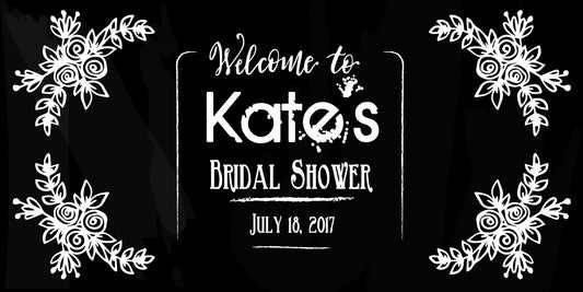 Black and White Bridal Shower Banner