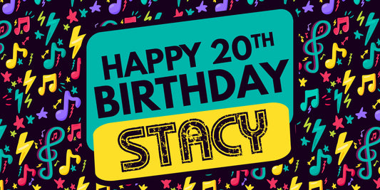 Music Notes Birthday Banner