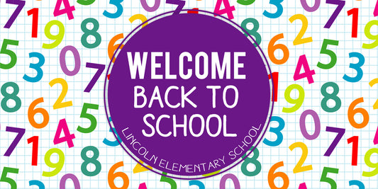 Colorful Numbers Back to School Banner