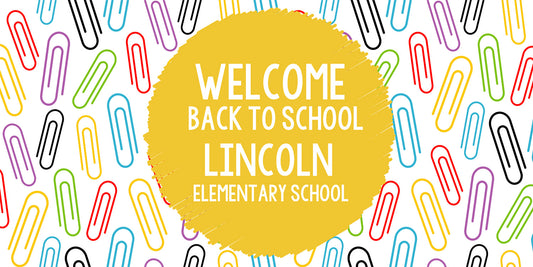 Colorful Paperclips Back to School Banner