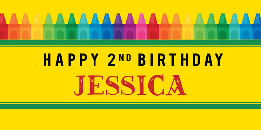 Crayon Birthday Banner