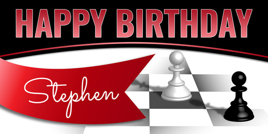 Chess Game Birthday Banner