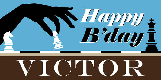 Chess Game Birthday Banner