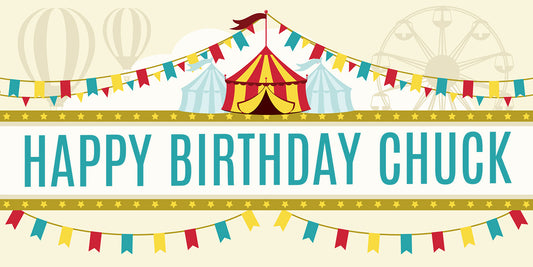 Circus Birthday Banner