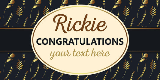 Black and Gold Congratulations Banner