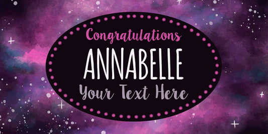Purple Galaxy Congratulations Banner