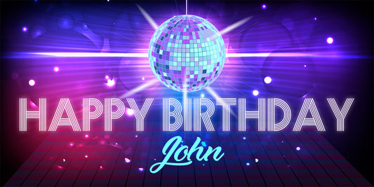 Disco Ball Birthday Banner