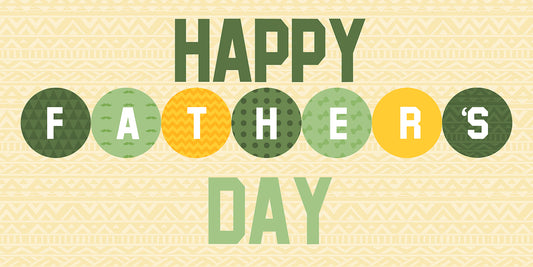 Yellow and Green Father's Day Banner
