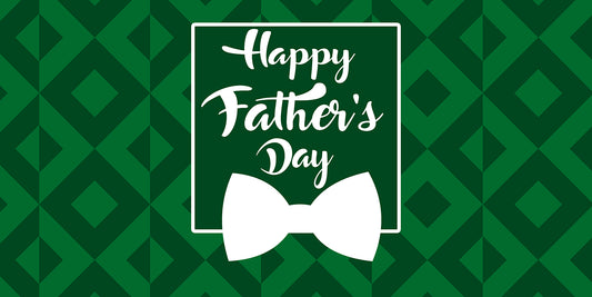 Green Pattern Bow Tie Father's Day Banner