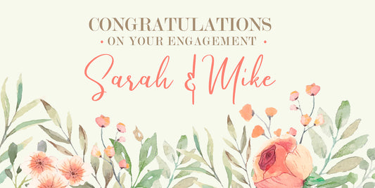 Floral Engagement Banner