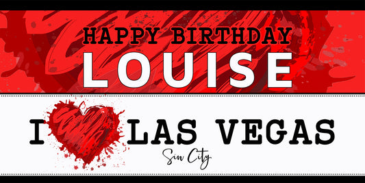 Las Vegas Birthday Banner