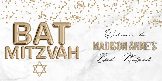 Marble Bat Mitzvah Banner