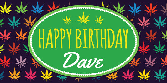 Marijuana Birthday Banner