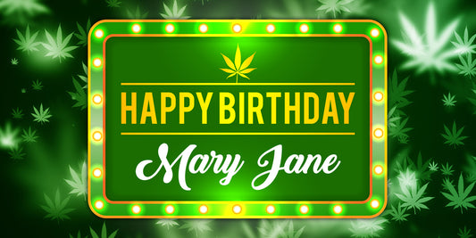 Marijuana Birthday Banner