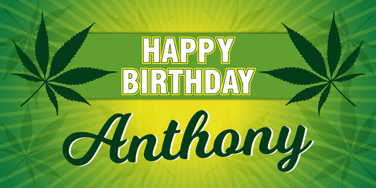 Marijuana Birthday Banner