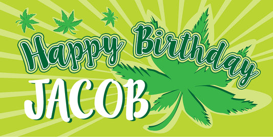 Marijuana Birthday Banner