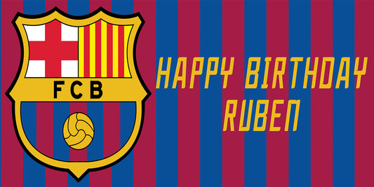 Barcelona FCB Sports Birthday Banner