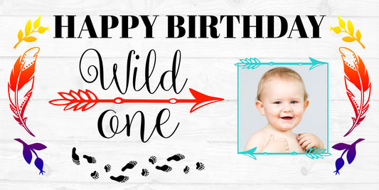 Wild One Custom Photo Banner