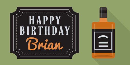Whiskey Drinks Birthday Banner
