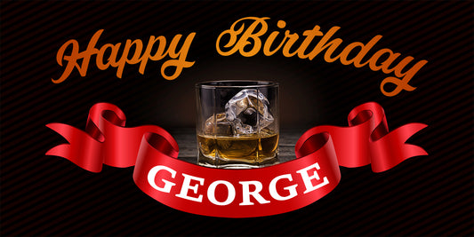 Whiskey Drinks Birthday Banner